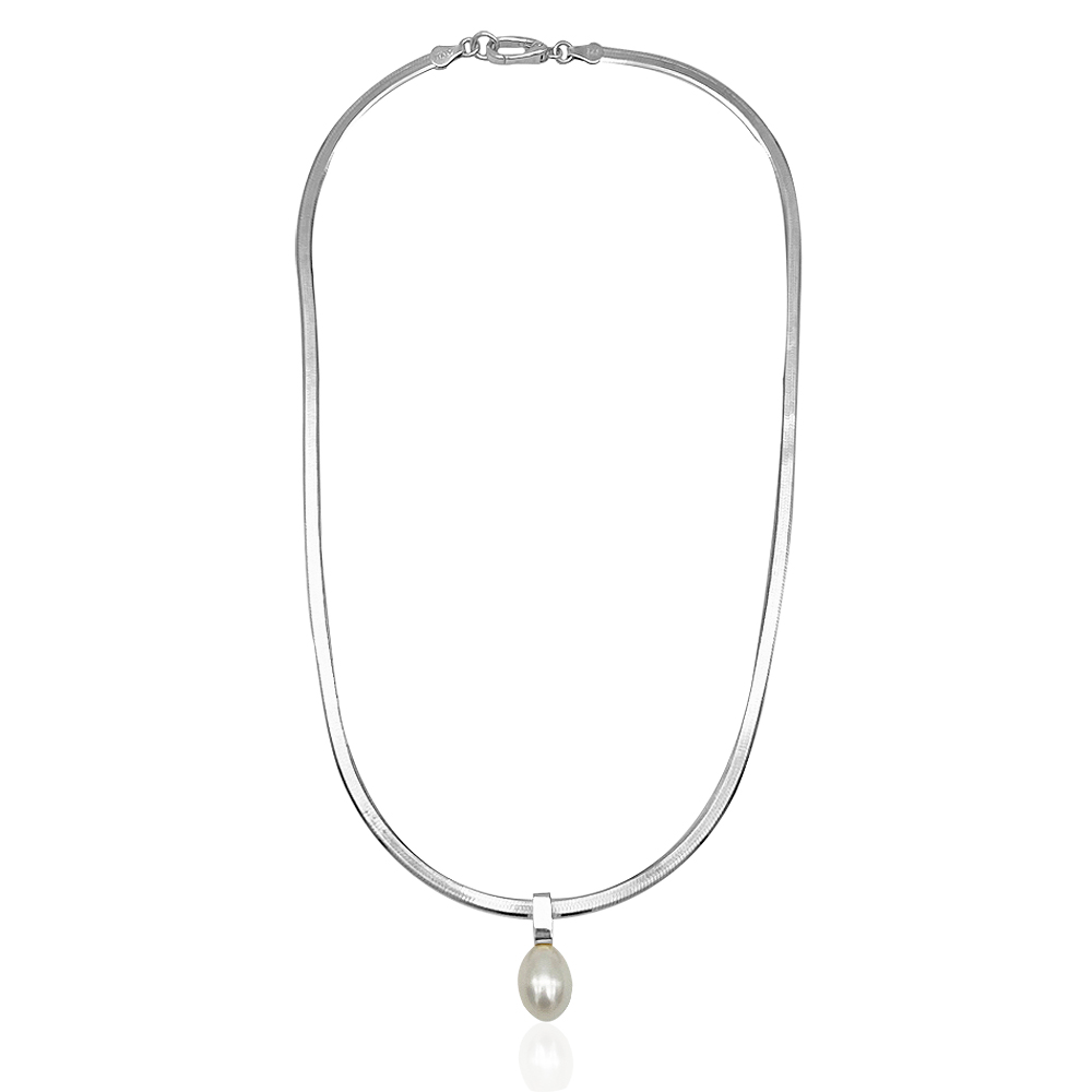 Box Pearl Necklace (chain #1)