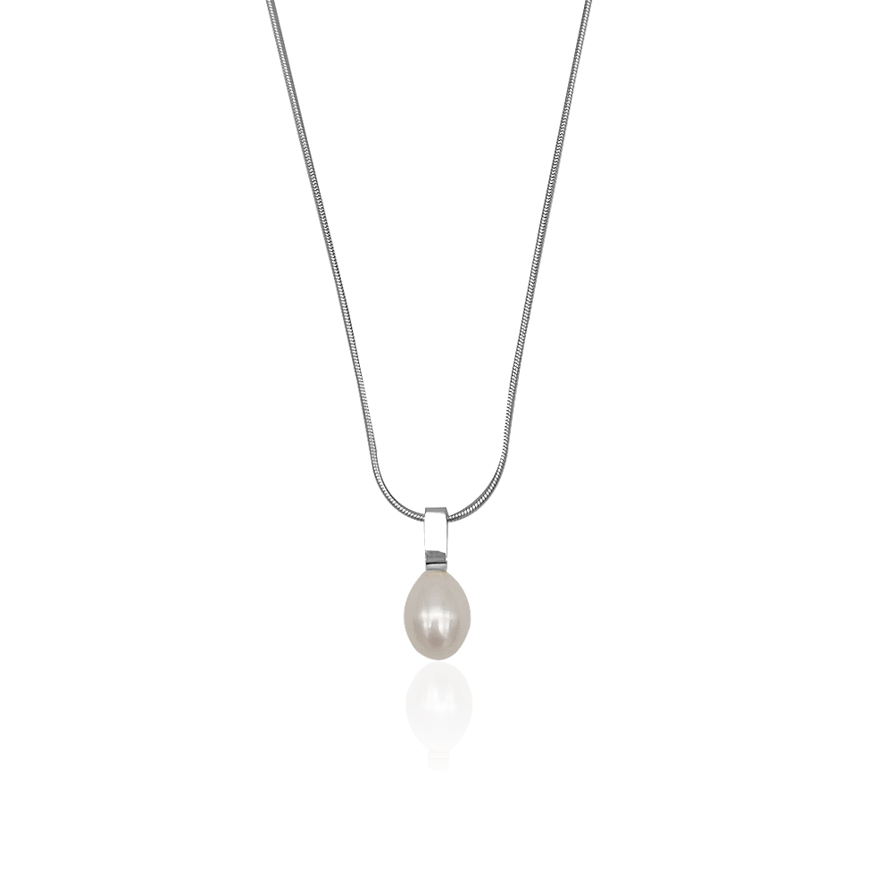 Box Pearl Necklace (chain #2)